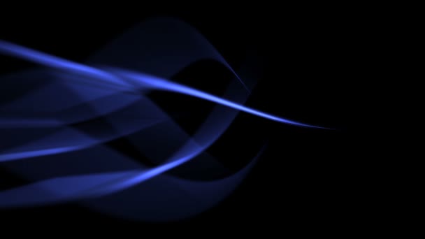 Abstract Blue Light Waves Background — Stock Video