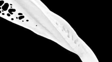 Soyut akan beyaz boya, beyaz arka plan üzerinde izole