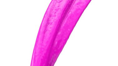 Beyaz arka plan üzerinde izole akan pembe renk etrafında dön.