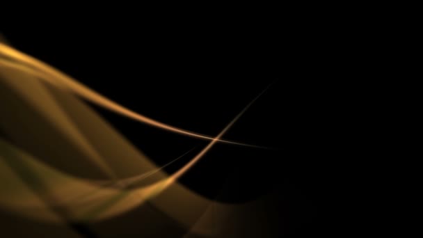 Modern Bakgrund Abstrakta Gyllene Ljusvågor Dynamic Motion — Stockvideo