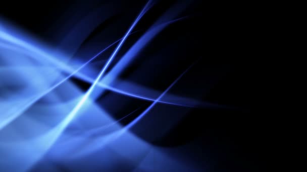 Abstract Energy Background Blue Light Waves Dynamic Motion Black — Stock Video