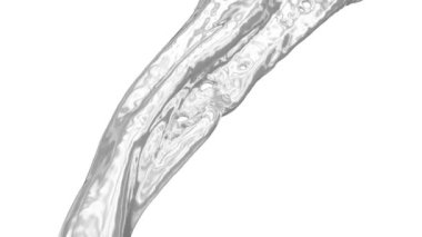 Yavaş çekimde dalgalı parlak metal akan. Alfa kanalı dahil. 