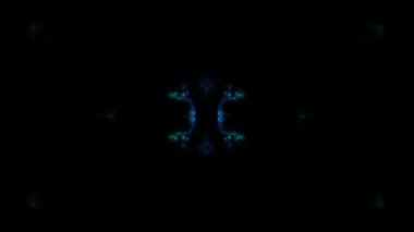 Kaleydoskopik tarzda turkuaz mavisi parçacıkların dikişsiz arka planı