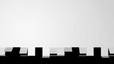 Yukarıdan aşağıya doğru beyaz öğeleri açığa çıkan arka plan animasyonu.