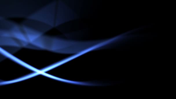 Abstract Blue Light Waves Background — Stock Video