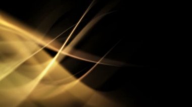 Dinamik harekette sarı ışık dalgalarının soyut enerji arka planı, siyah. 