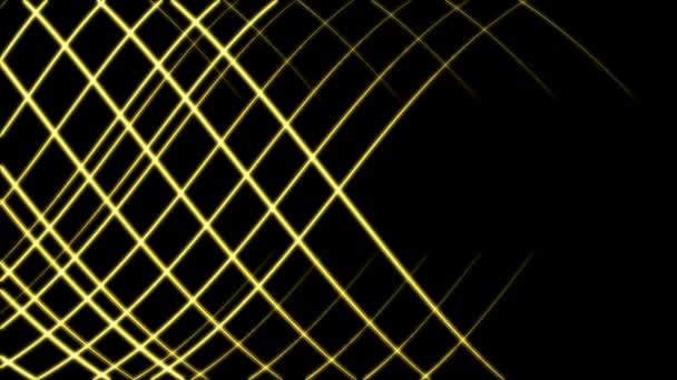 Sarı Parlayan Çizgiler Dinamik Oluşturur — Stok video