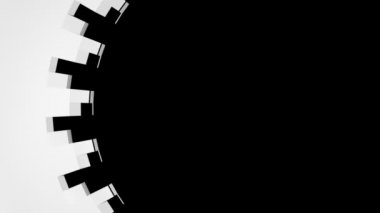 Dairesel beyaz öğelerin arka plan animasyonu - sağ taraf