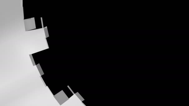 Bakgrund Animation Cirkulär Veckning Metall Element Till Det Övre Högra — Stockvideo