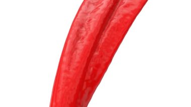 Akan kırmızı renk, beyaz arka plan üzerinde izole