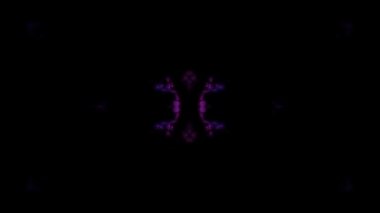 Kaleydoskopik tarzda pembe ve mavi parçacıkların kusursuz arka plan, siyah. 