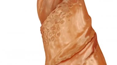 Akan ve dönen karamel krem yavaş çekimde girdap, beyaz izole 