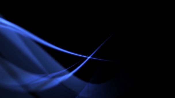 Σύγχρονο Φόντο Των Μπλε Αφηρημένο Φως Κύματα Μαύρο — Αρχείο Βίντεο
