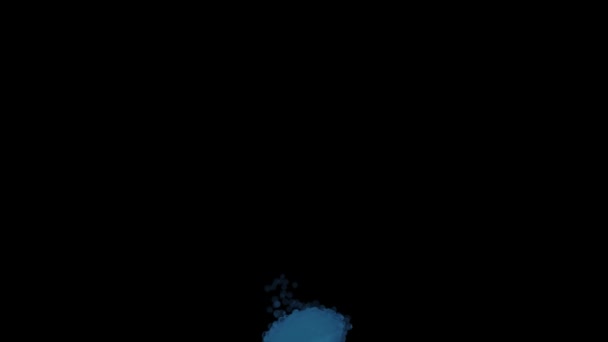 Streszczenie Podwodne Tło Fontanna Niebieskie Świecące Pęcherzyki — Wideo stockowe