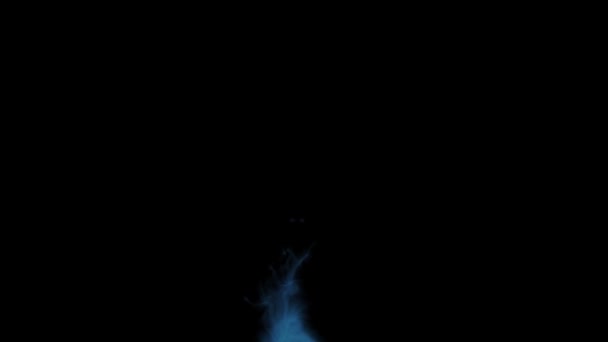 黒の上に青の魔法のエネルギーの背景 — ストック動画