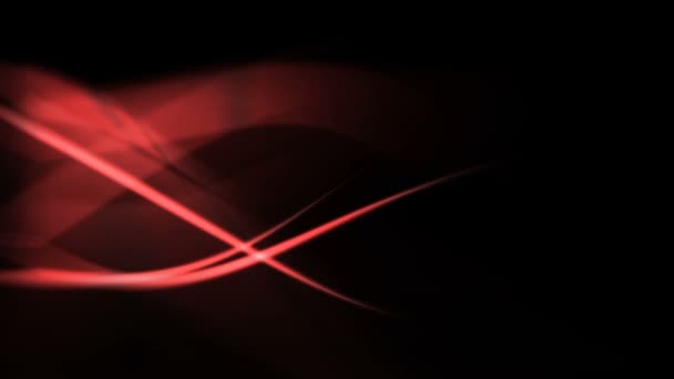 Sfondo Moderno Curve Luce Rossa Incandescente — Video Stock