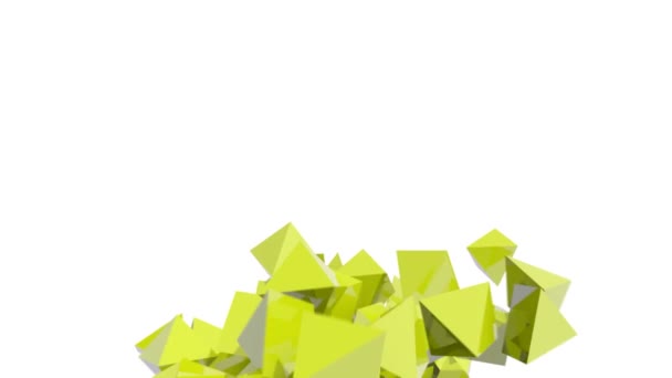 Moderner Hintergrund Glänzend Grüner Pyramiden Abstrakter Bewegung — Stockvideo