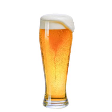 uzun bir cam izole hafif bira