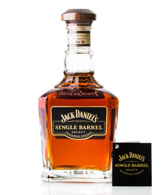 Bir şişe American Tennessee viski markası Jack Daniels Single 