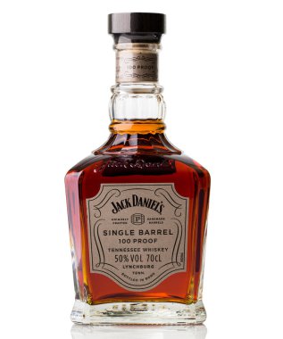Bir şişe American Tennessee viski markası Jack Daniels Single 