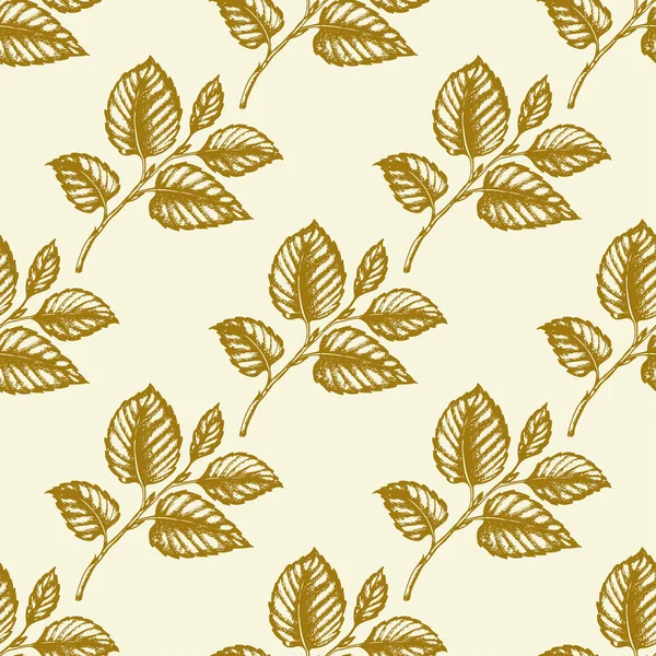 Automne Motif Sans Couture Avec Des Feuilles Fond Vectoriel Saisonnier — Image vectorielle