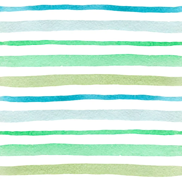 水彩斑斓的条纹图案 绿色线条 白色背景 手绘矢量图解 — 图库矢量图片