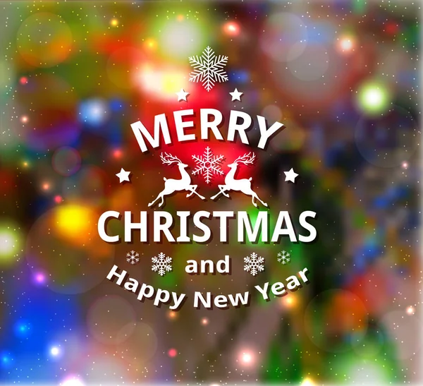 Weihnachten Dekorative Bunte Verschwommene Glänzende Hintergrund Neujahrsgrußkarte Vektorillustration — Stockvektor