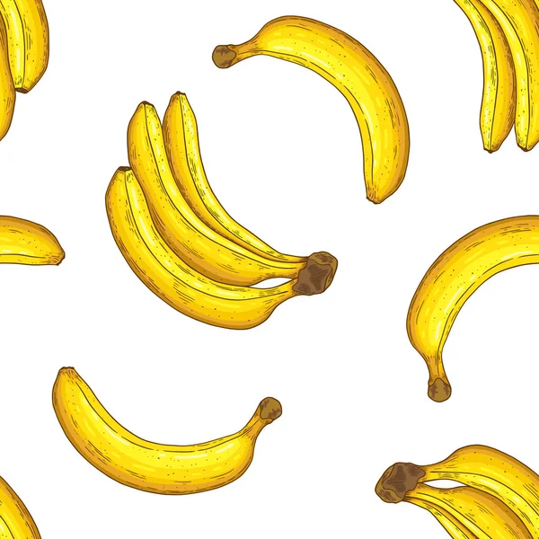 Nahtloses Muster mit Bananen — Stockvektor