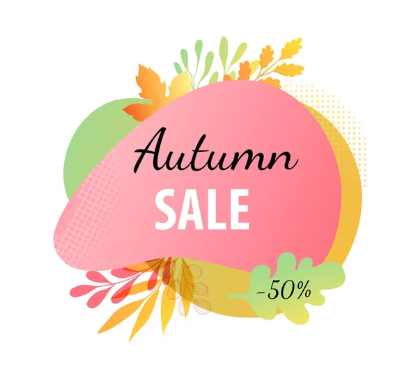 Banner de otoño abstracto para la venta estacional . — Vector de stock