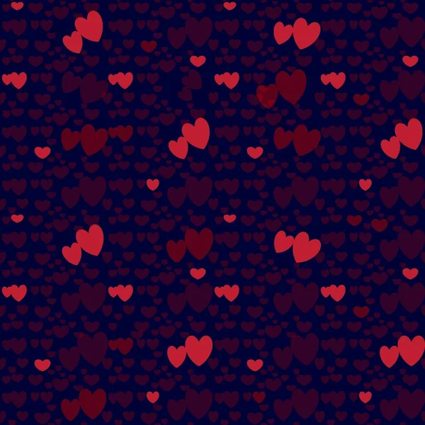 Seamless Pattern Hearts — Stock Vector