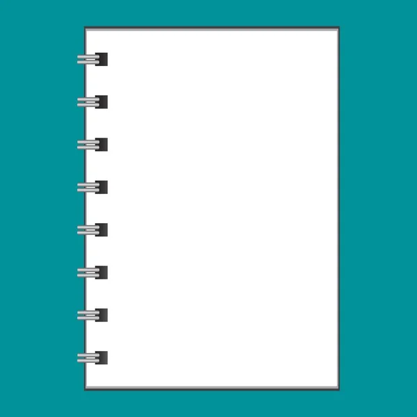 Modelo Vetor Caderno Caderno Esboços — Vetor de Stock