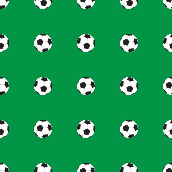 Vector seamless pattern with soccer ball — Stock Vector