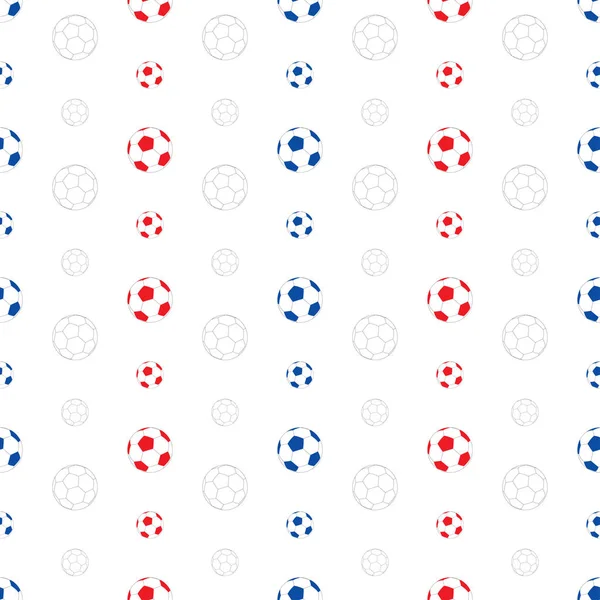Soccer ball seamless pattern — Stock Vector