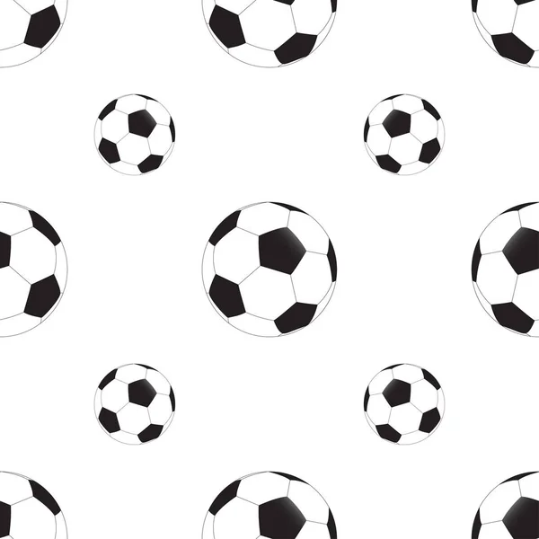 Soccer ball seamless pattern — Stock Vector