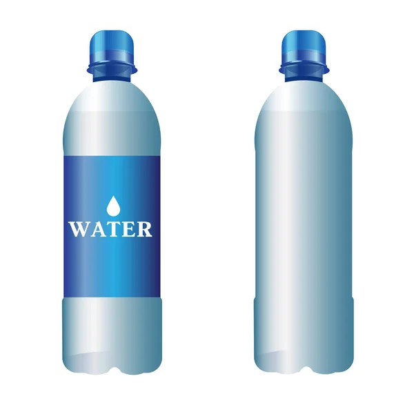 Vektor Plastikflasche mit reinem Wasser — Stockvektor