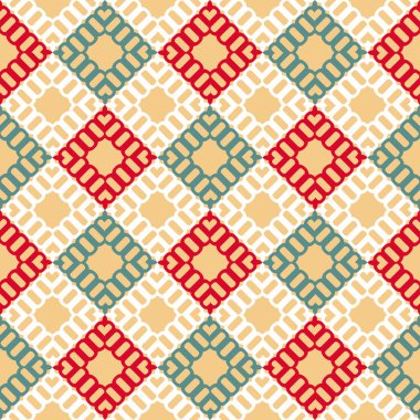 Vektör geometrik renkli seamless modeli ile kareler