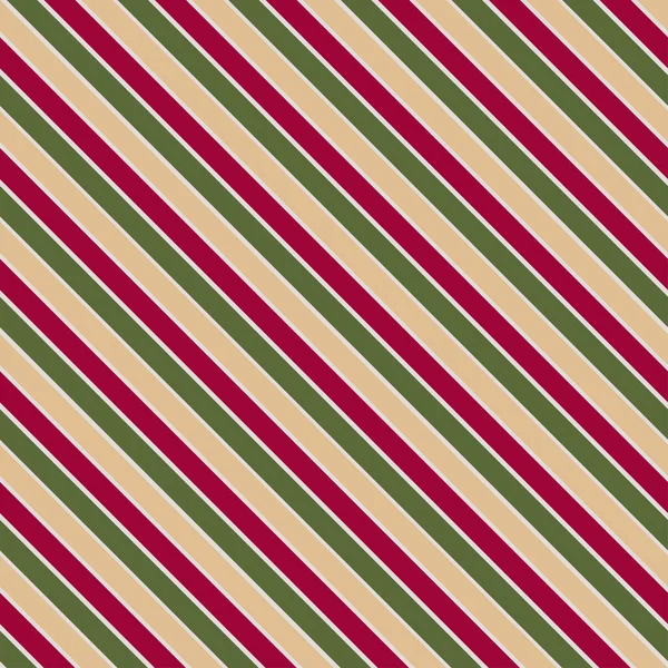 Vector seamless texture in Christmas colors with slating lines . — Stock Vector