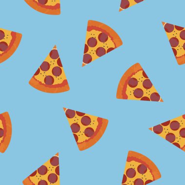 Vektör pizza ile sorunsuz doku. EPS 10