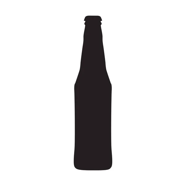 Single beer bottle isolated on a white background — Stock Vector