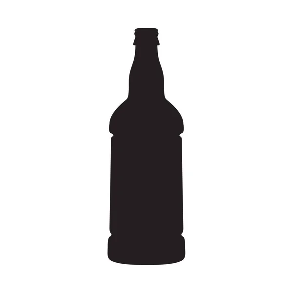 Single beer bottle isolated on a white background — Stock Vector