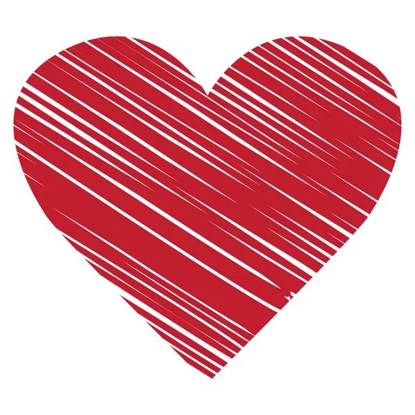 Vektör simgesi kalp izole. Sevgililer. Aşk sembolü — Stok Vektör