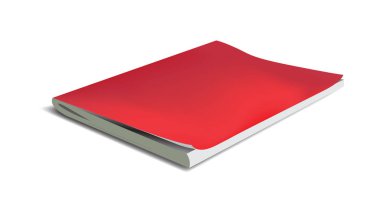Beyaz bir arka plan üzerinde izole vektör gerçekçi defter. EPS