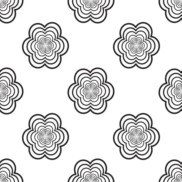 Motif sans couture avec des fleurs blanches sur un fond bleu — Image vectorielle