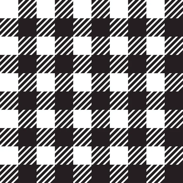 Vektor sömlös textur med Vichy Cage prydnad. Vita och svarta burar — Stock vektor