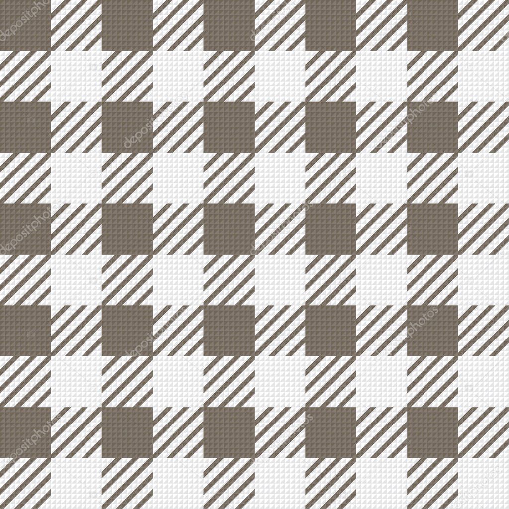 Vector seamless texture with vichy cage ornament. Grey and white cages