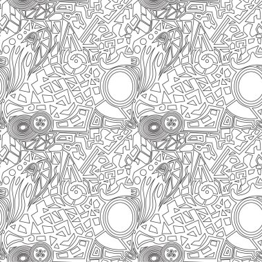 Abstract white vector doodle background . Seamless texture clipart