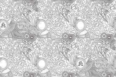 Abstract white vector doodle background . Seamless texture clipart