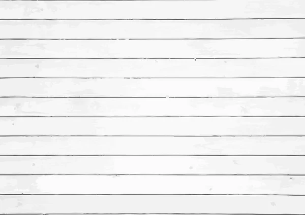 Fondo blanco vectorial con tableros horizontales de madera arañada clara — Vector de stock
