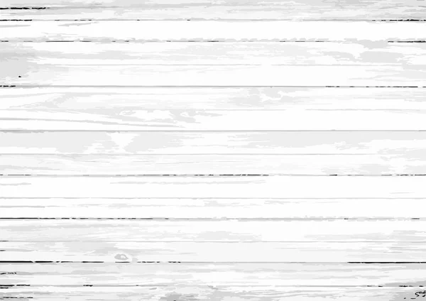 Vektor weißer Hintergrund mit horizontal zerkratzten Holzbrettern — Stockvektor