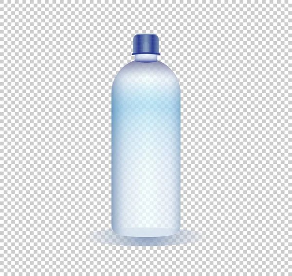 Ilustración vectorial de una botella de agua pura sobre un fondo transparente — Archivo Imágenes Vectoriales